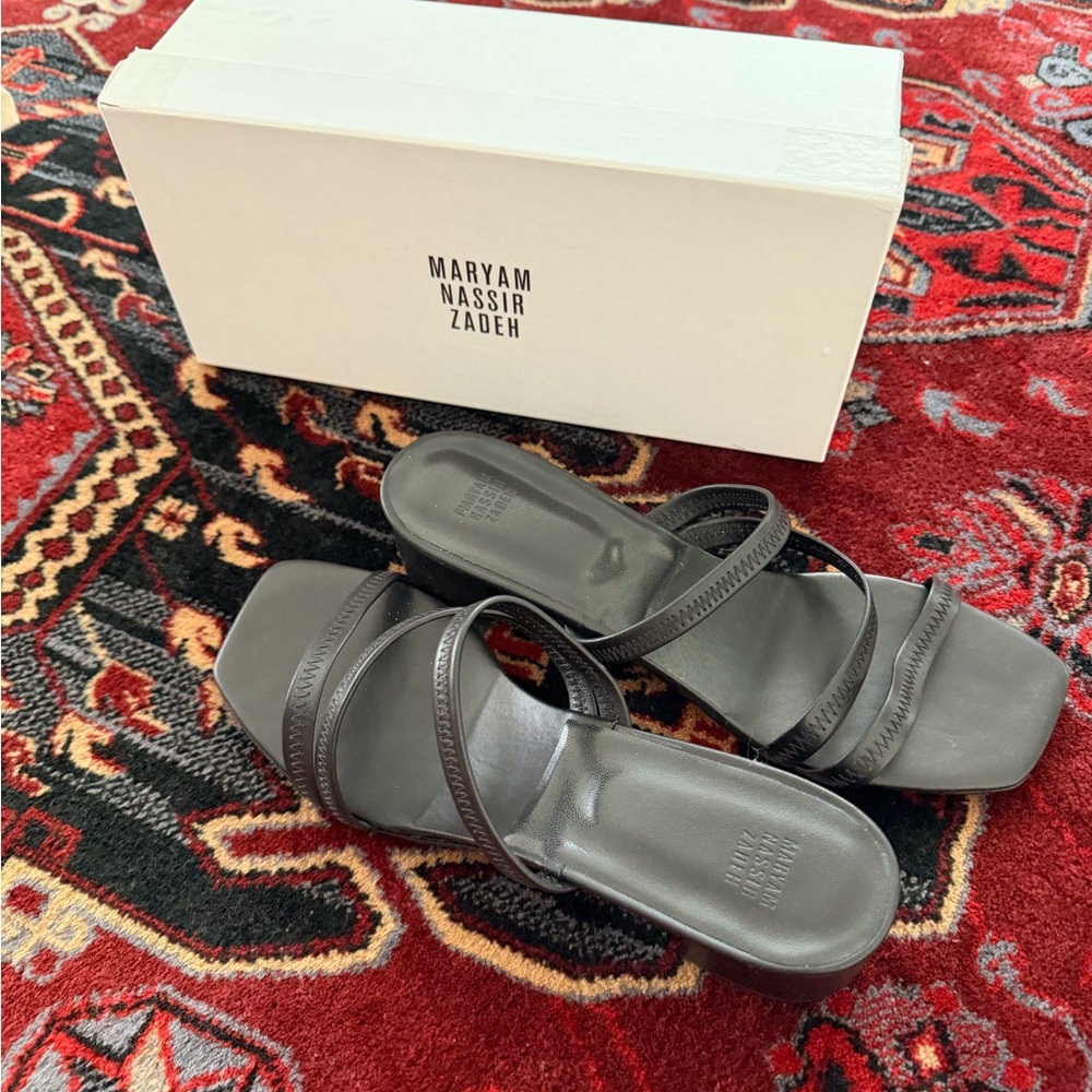 Maryam Nassir Zadeh Black Sandals